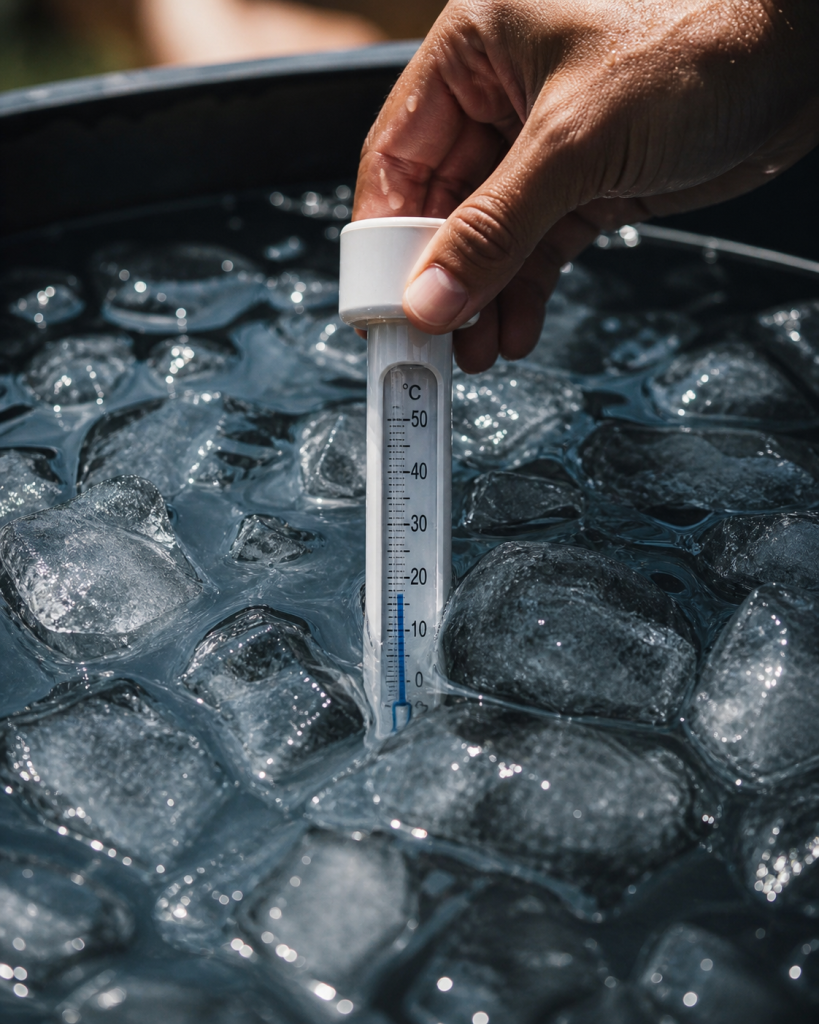 temperature bain froid thermometre